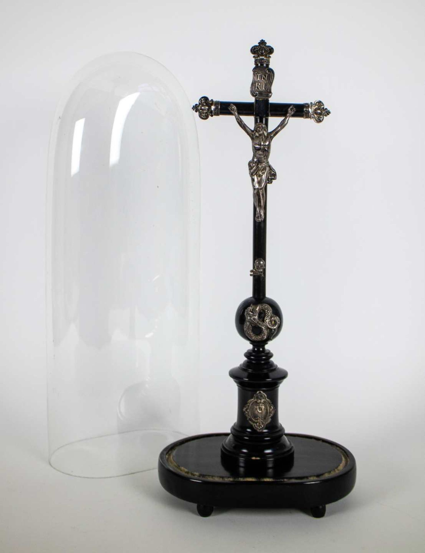 Crucifix with silver Christ