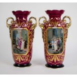 A pair of French vases 19thC