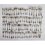 Lot with various silver spoons