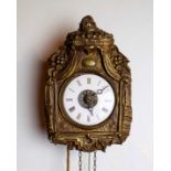 Black forest hanging clock with alarm Jockele ca 1850