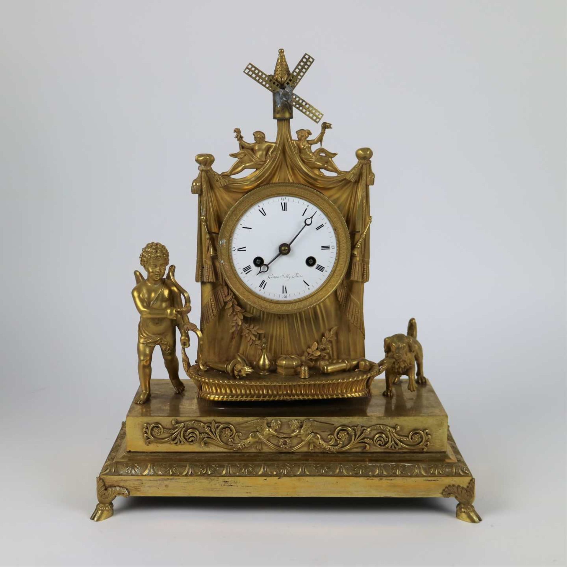 Fire gilded clock 'Gaston Jolly Paris' - Bild 2 aus 5