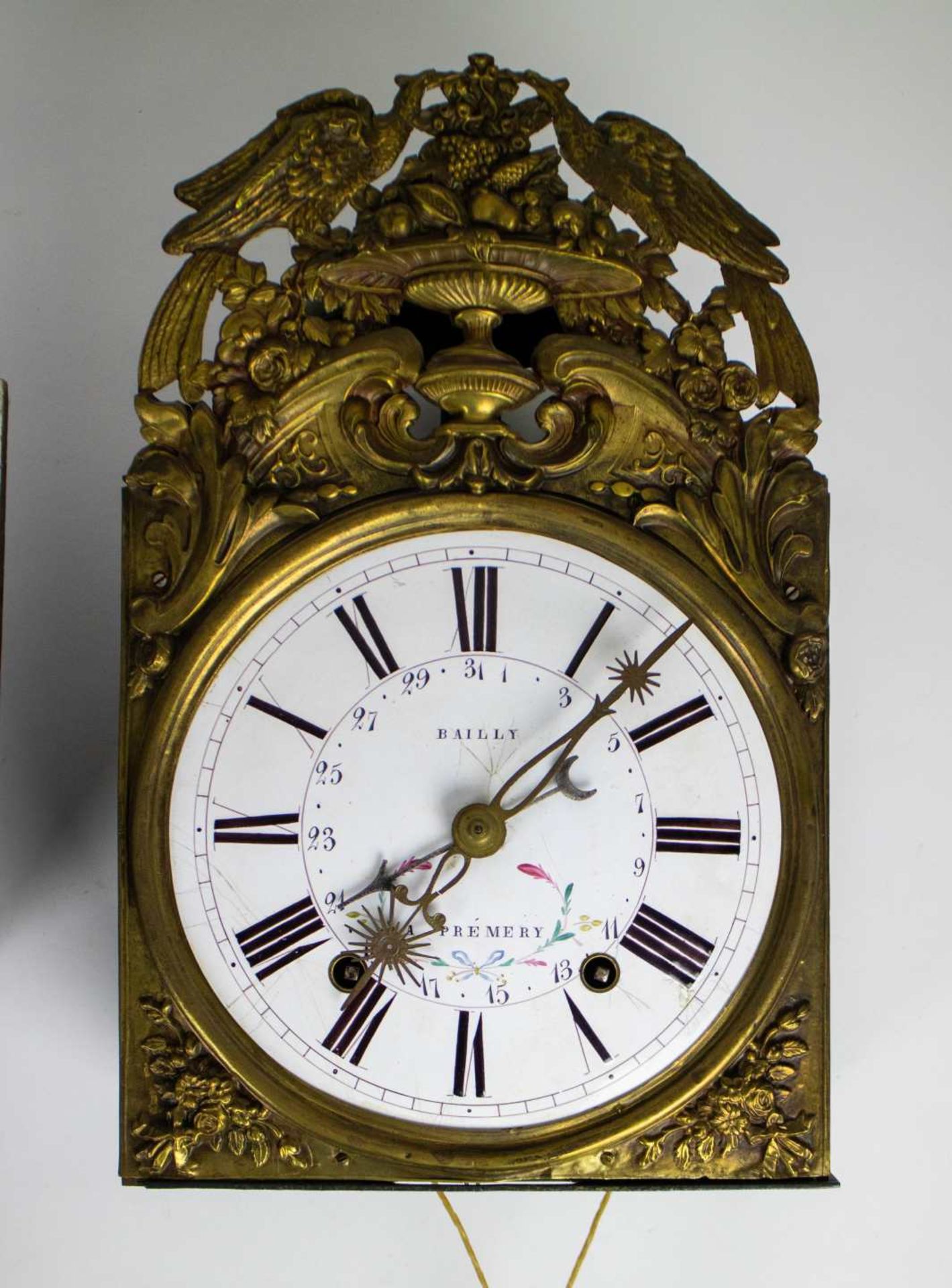 Black forest clock and French Charles X comtoise clock ca 1824 - Bild 2 aus 4