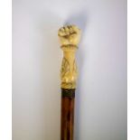 Walking cane with ivory handle