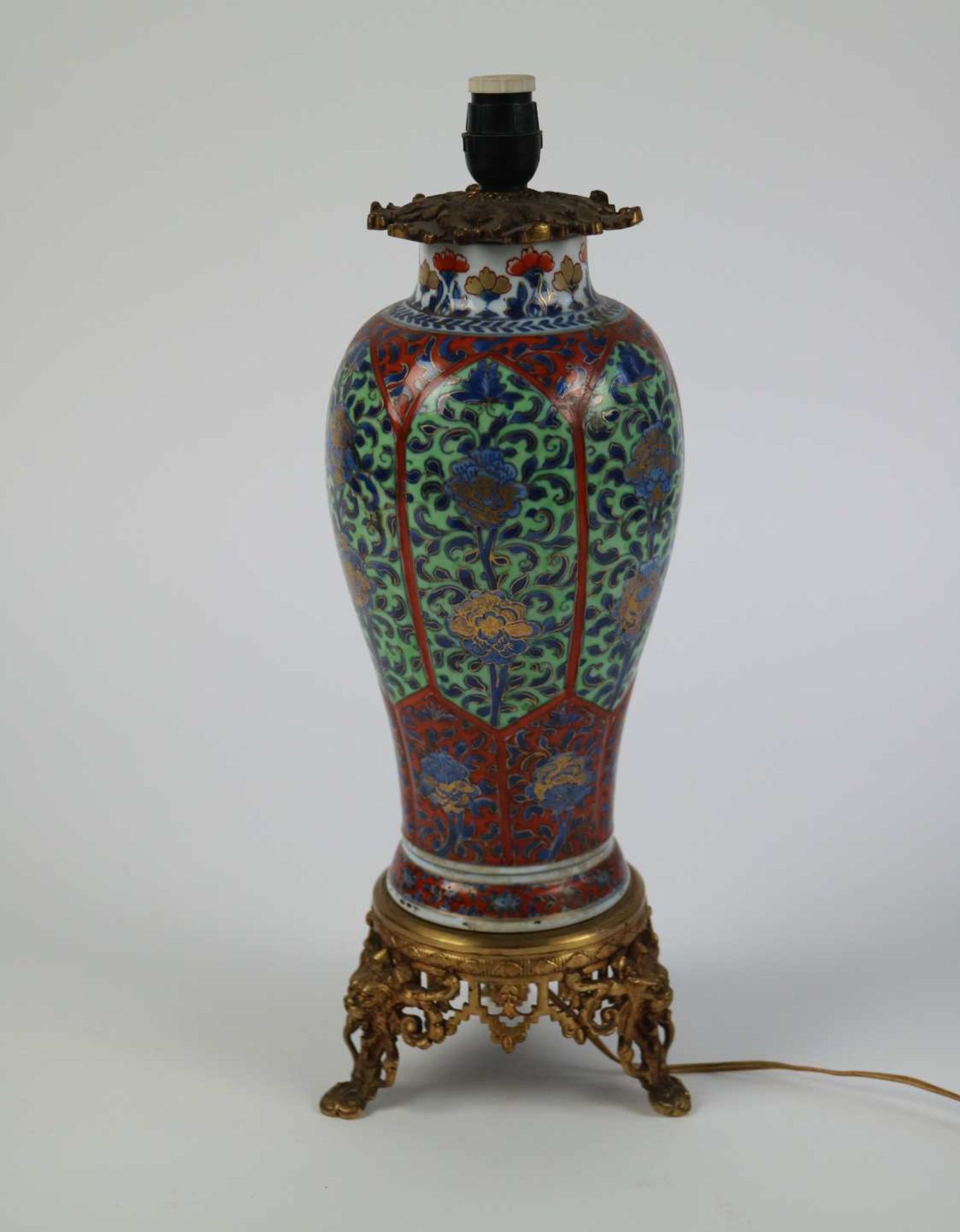 Chinese cloisonné vase with bronze mount, late 19th century - Bild 3 aus 3