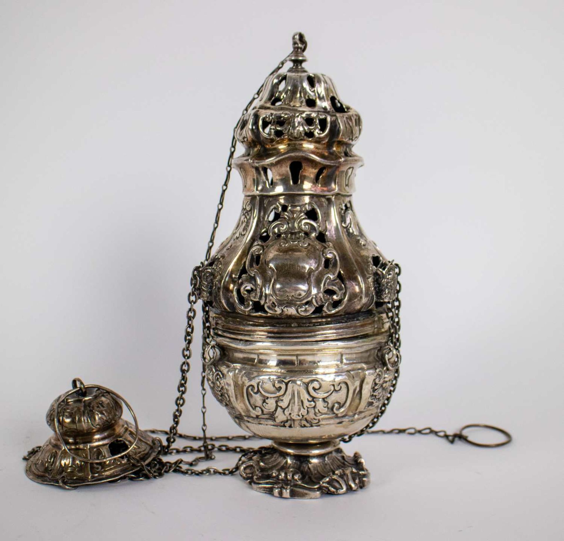 Silver incense burner