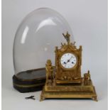 Fire gilded clock 'Gaston Jolly Paris'