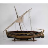 Wooden model of a boat