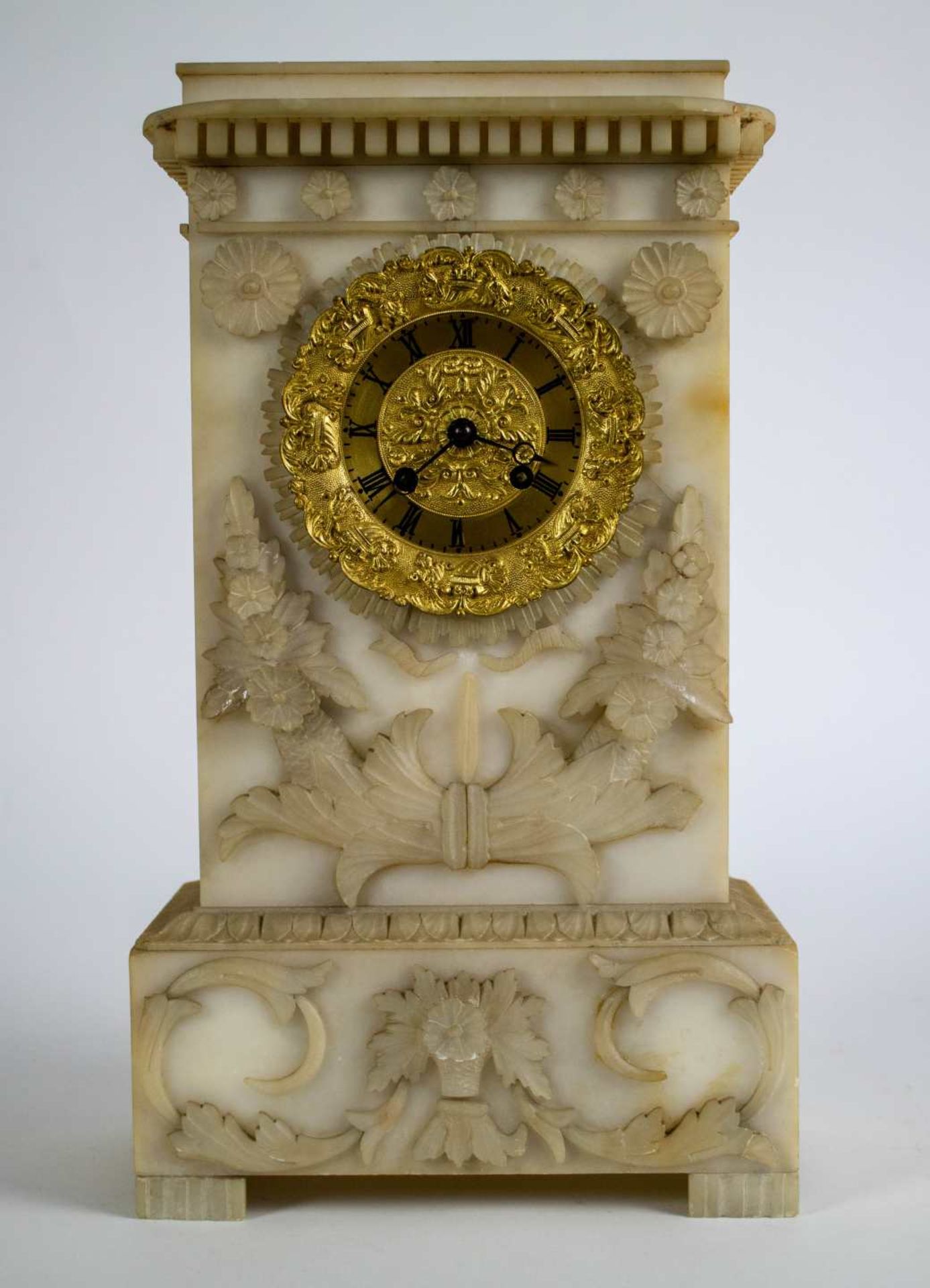 Louis Philippe alabaster clock ca 1840