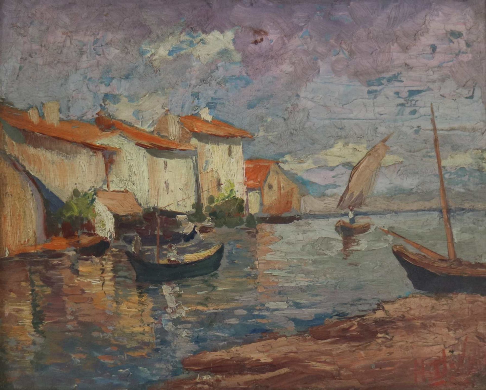 Oil on panel Venice - Bild 2 aus 5