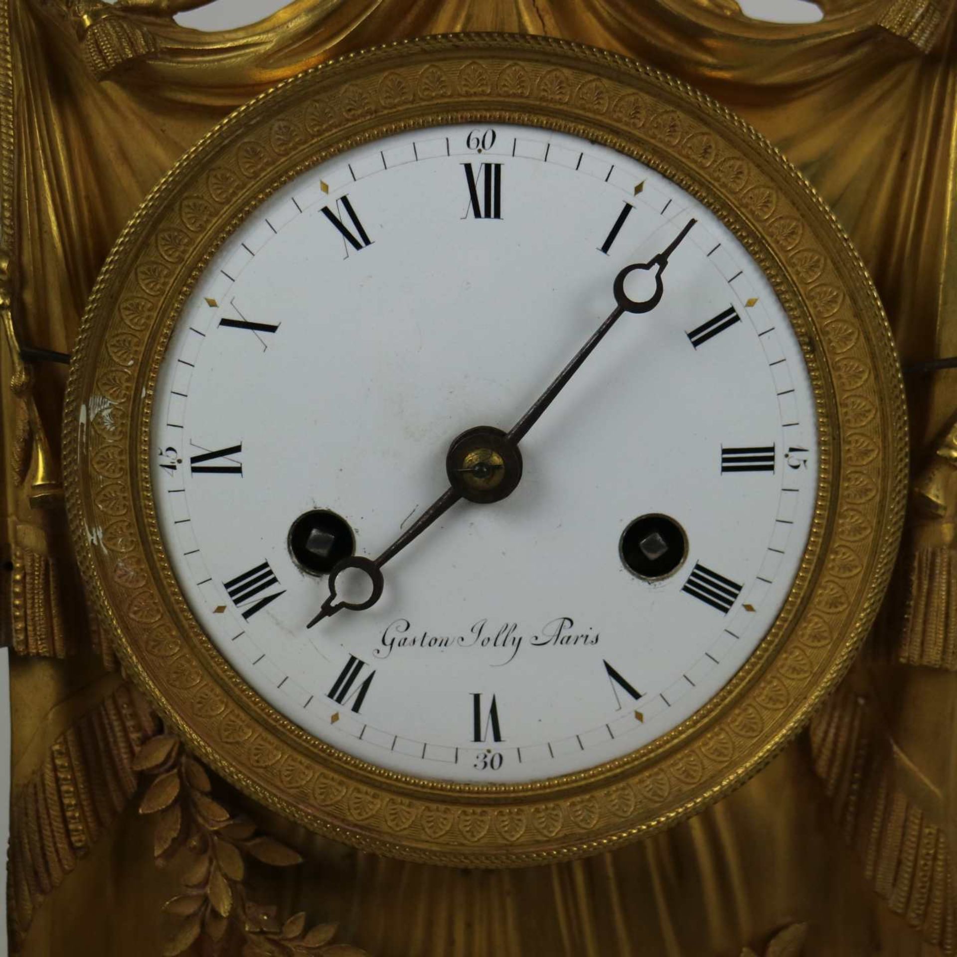 Fire gilded clock 'Gaston Jolly Paris' - Bild 3 aus 5