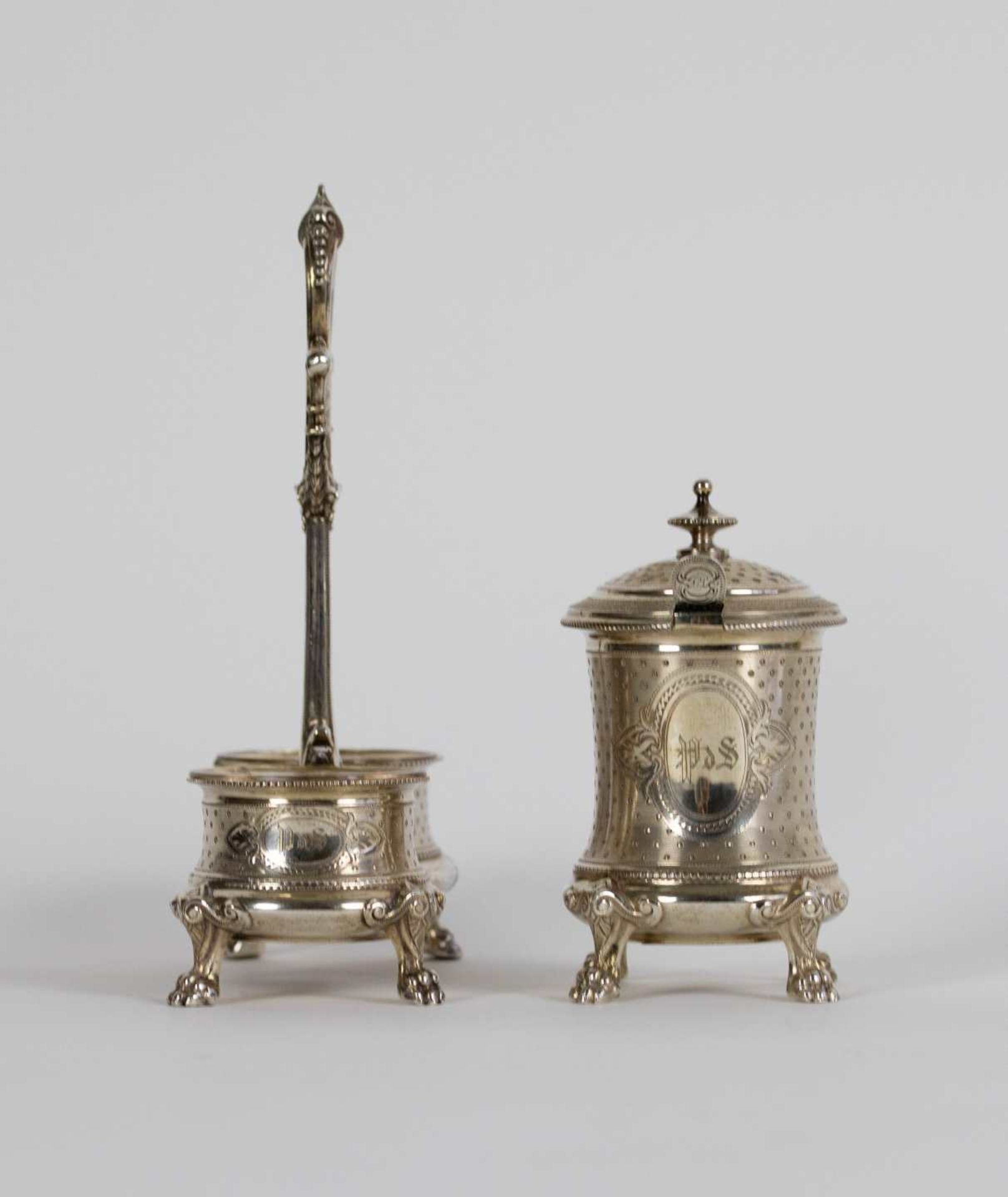 Silver salt and peper set + mustard jar - Bild 2 aus 4