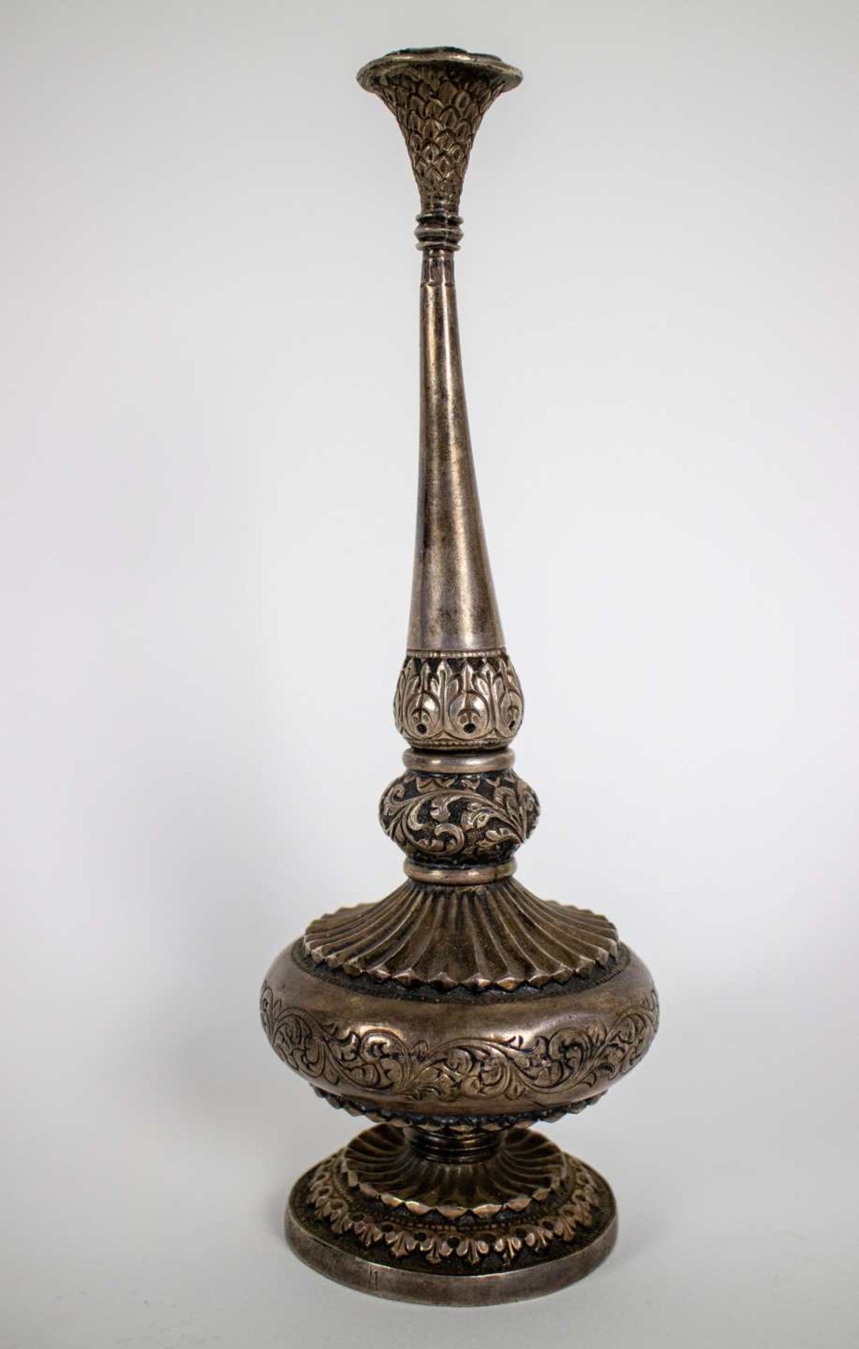Silver rose water bottle and Tibetan prayer wheel - Bild 2 aus 3