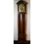 Empire longcase clock in oak case ca 1740