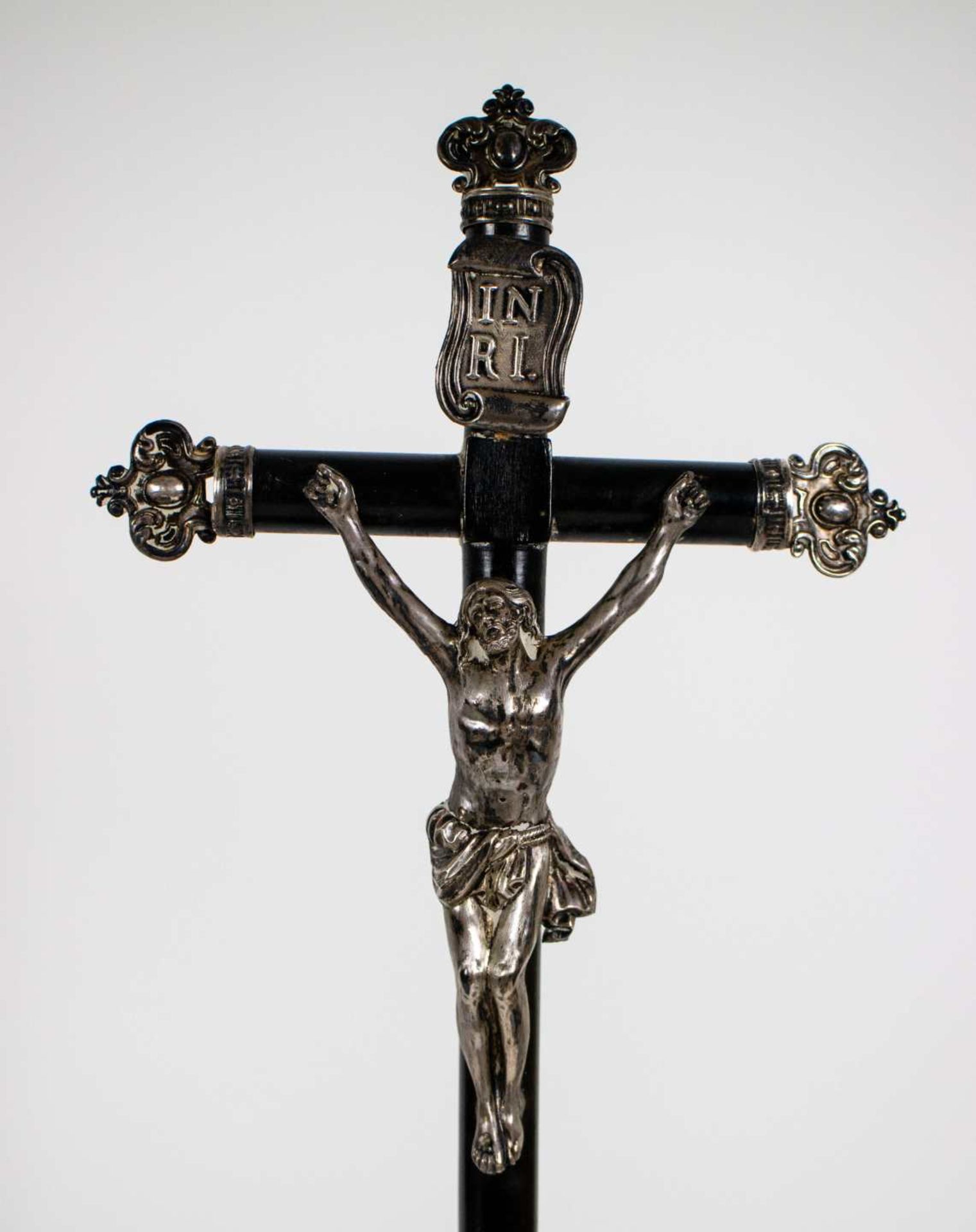 Crucifix with silver Christ - Bild 2 aus 3