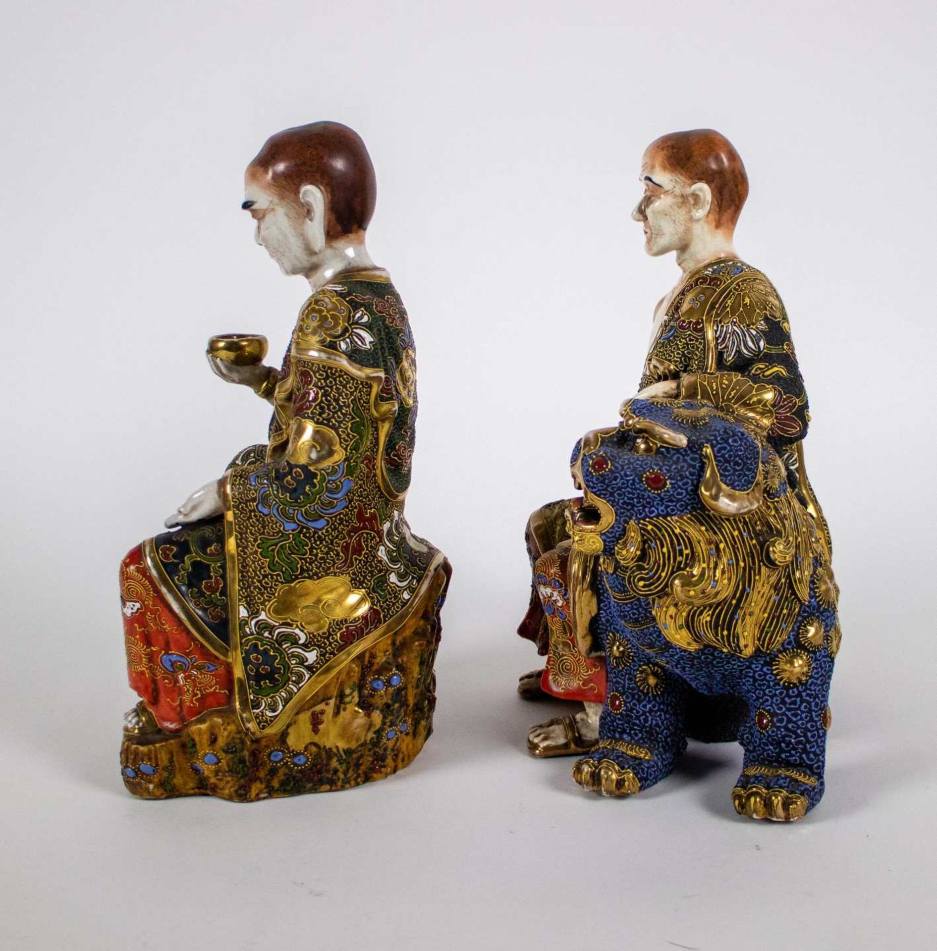 Lot with 2 Satsuma figurines Japan - Bild 2 aus 4