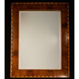 Mirror with cut glass and frame with inlay