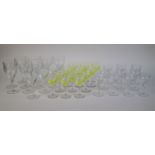 Lot with 34 Val Saint Lambert crystal glasses