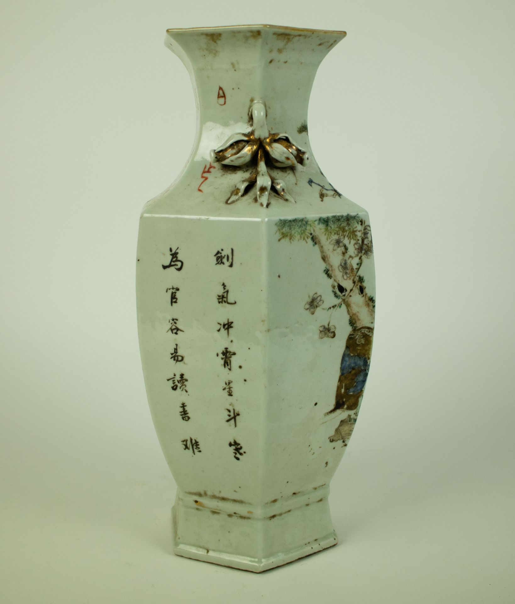 Octagonal chinese vase 19th century - Image 4 of 6