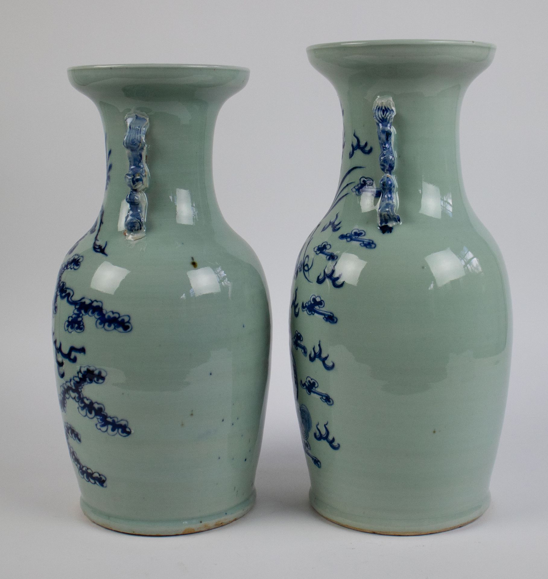 2 Chinese celadon vases - Bild 2 aus 6