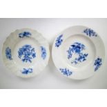 2 Tournai porcelain plates