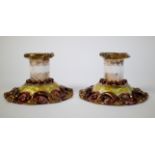 Pair of Limoges candle sticks