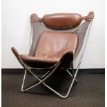 vintage leather butterfly chair