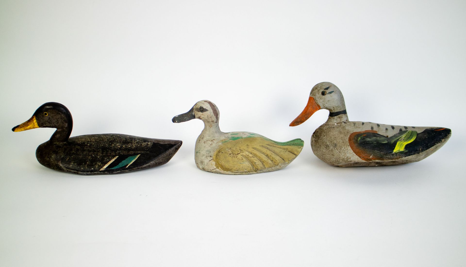 Lot with 5 old wooden decoy ducks - Bild 3 aus 3