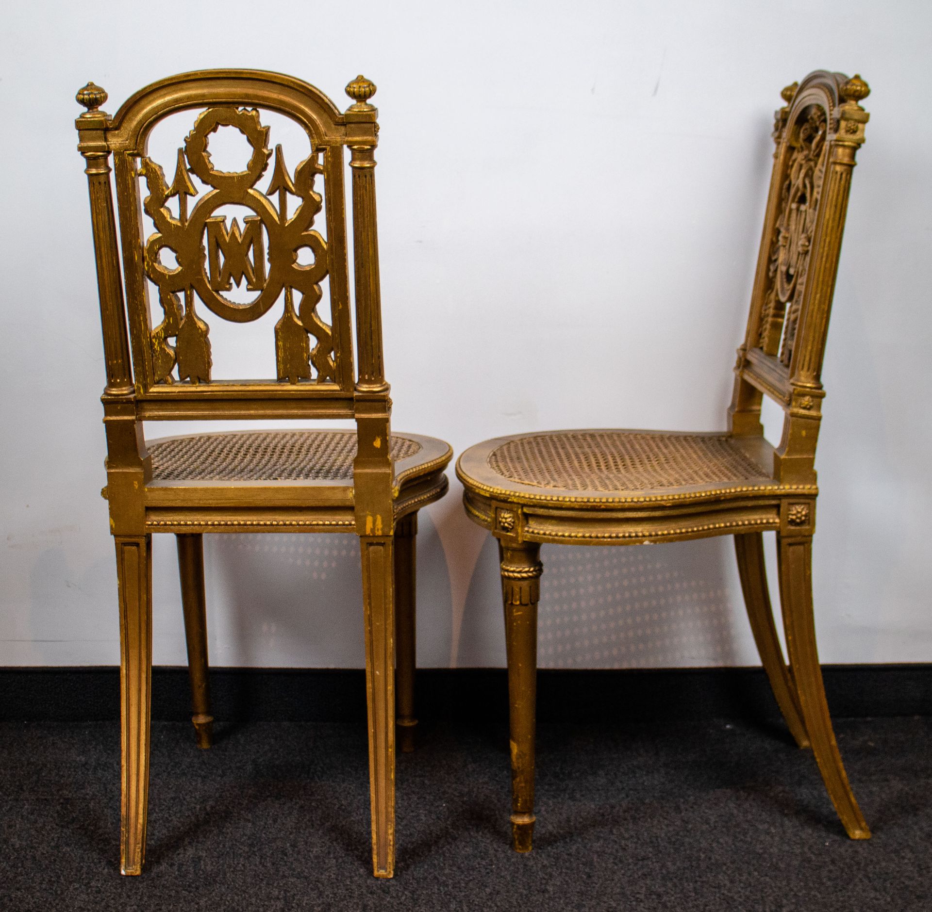2 Gilt wooden chairs - Bild 5 aus 5