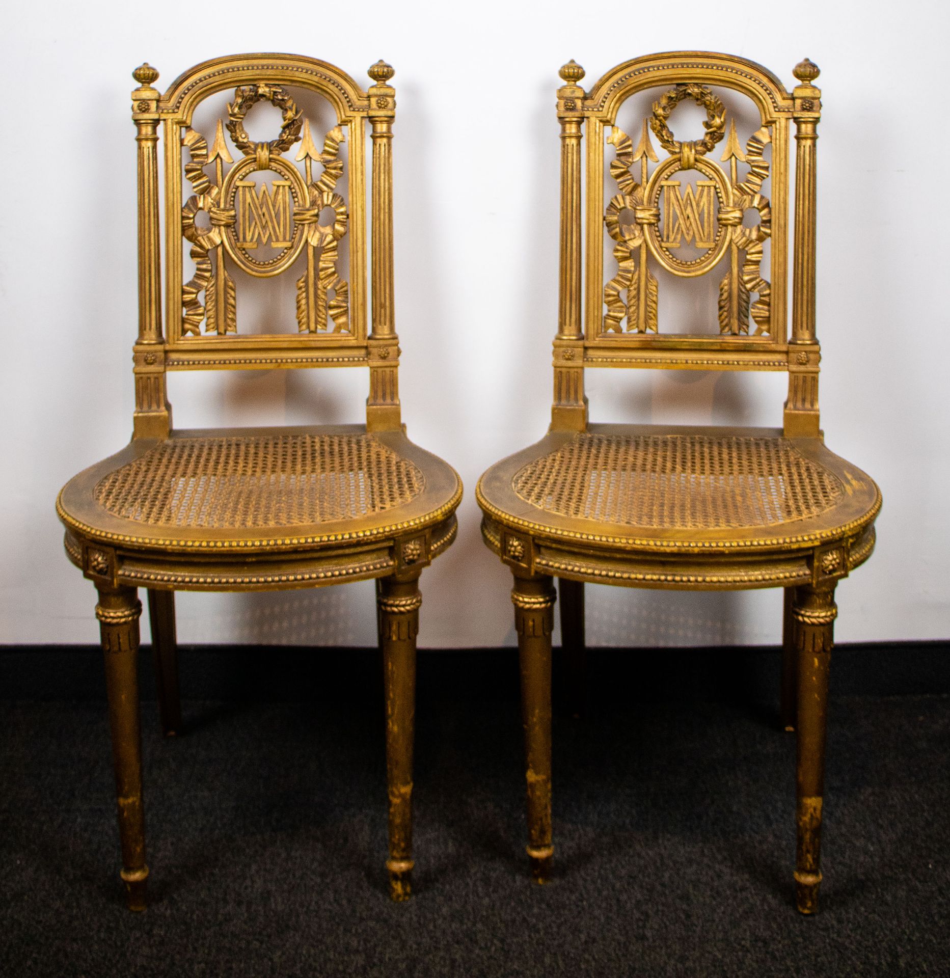 2 Gilt wooden chairs - Bild 3 aus 5