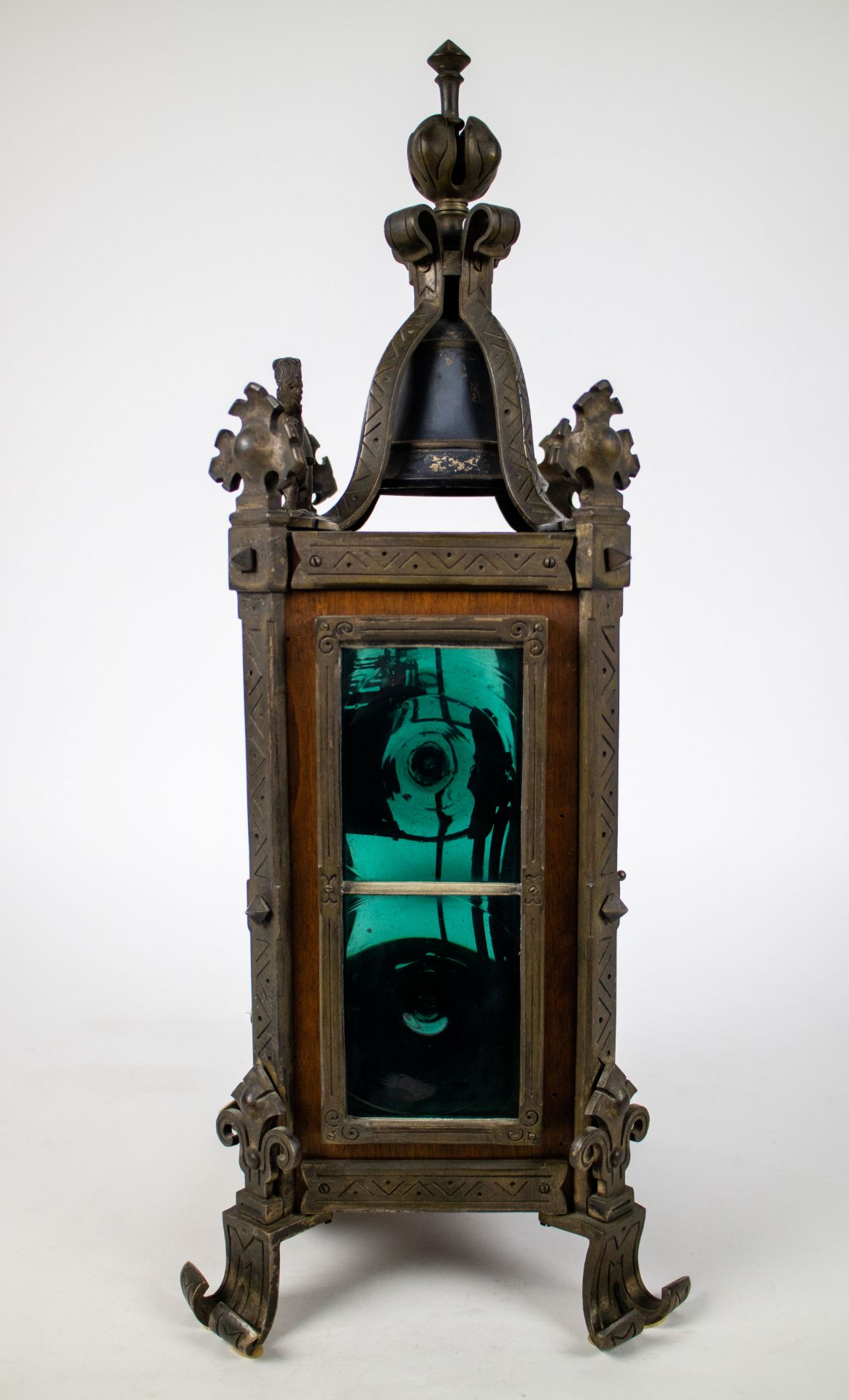 French Neo Gothic mantel clock 19th C - Bild 4 aus 8