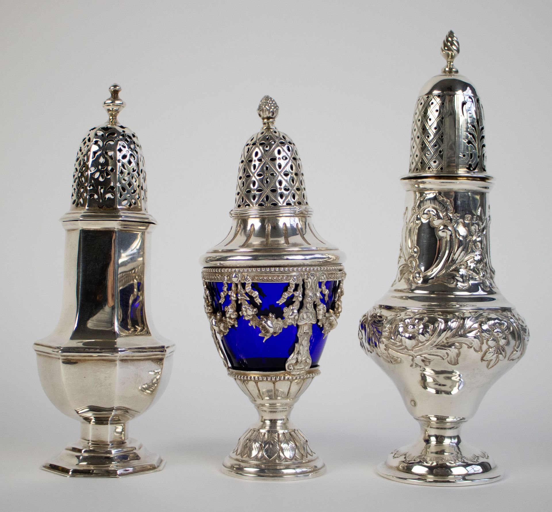 3 silver sugar caster - Image 4 of 7