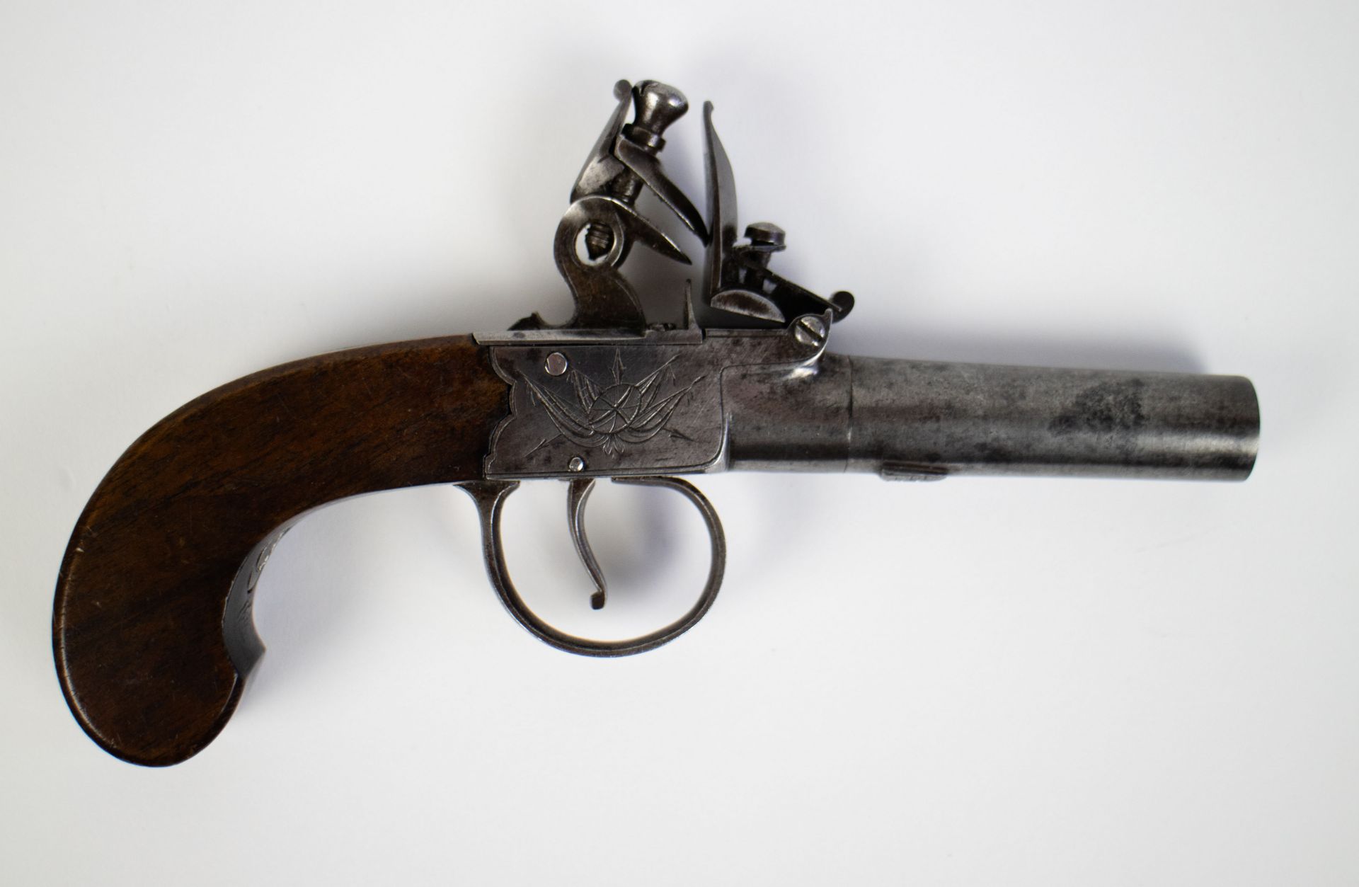 English flint pocket pistol