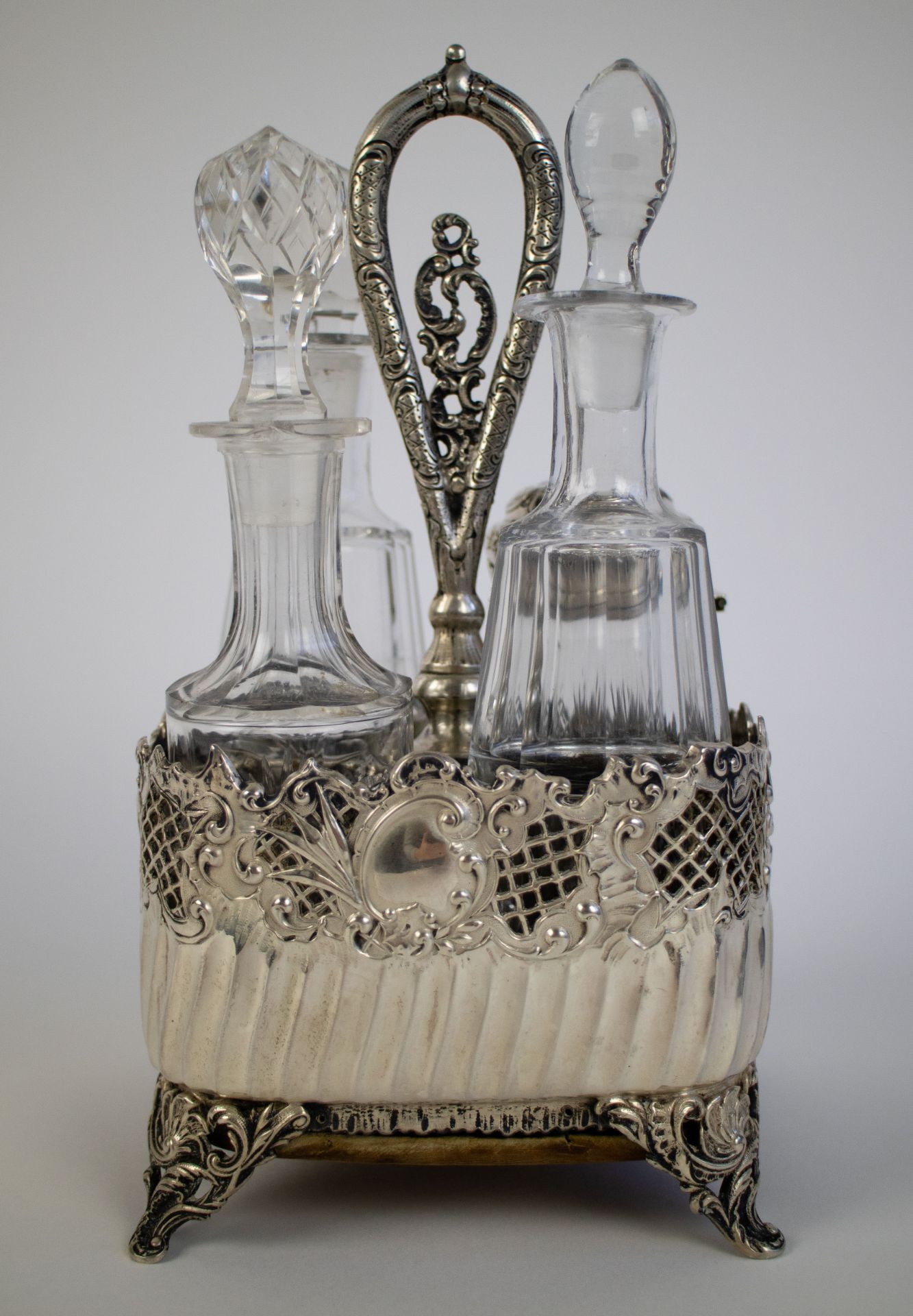 Silver oil and vinegar set French - Image 4 of 6