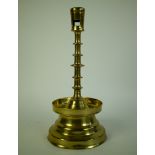 Early 16th Century five Knop Flemish brass candlestick