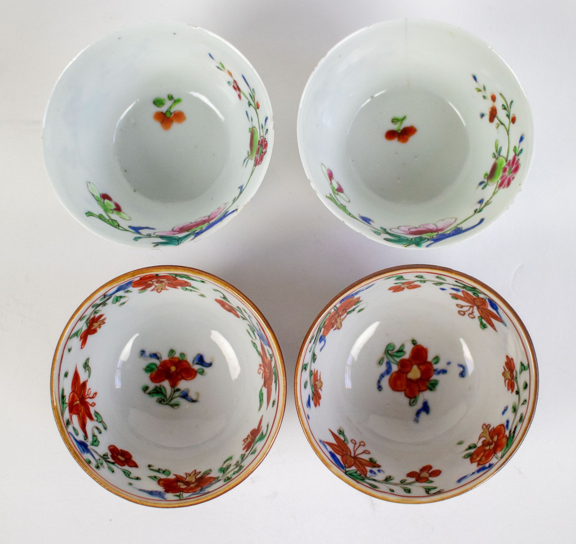 2 pair of fine painted Qianlong cup and saucers - Bild 2 aus 5