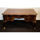 A Chippendale desk with 4 chairs ca 1920