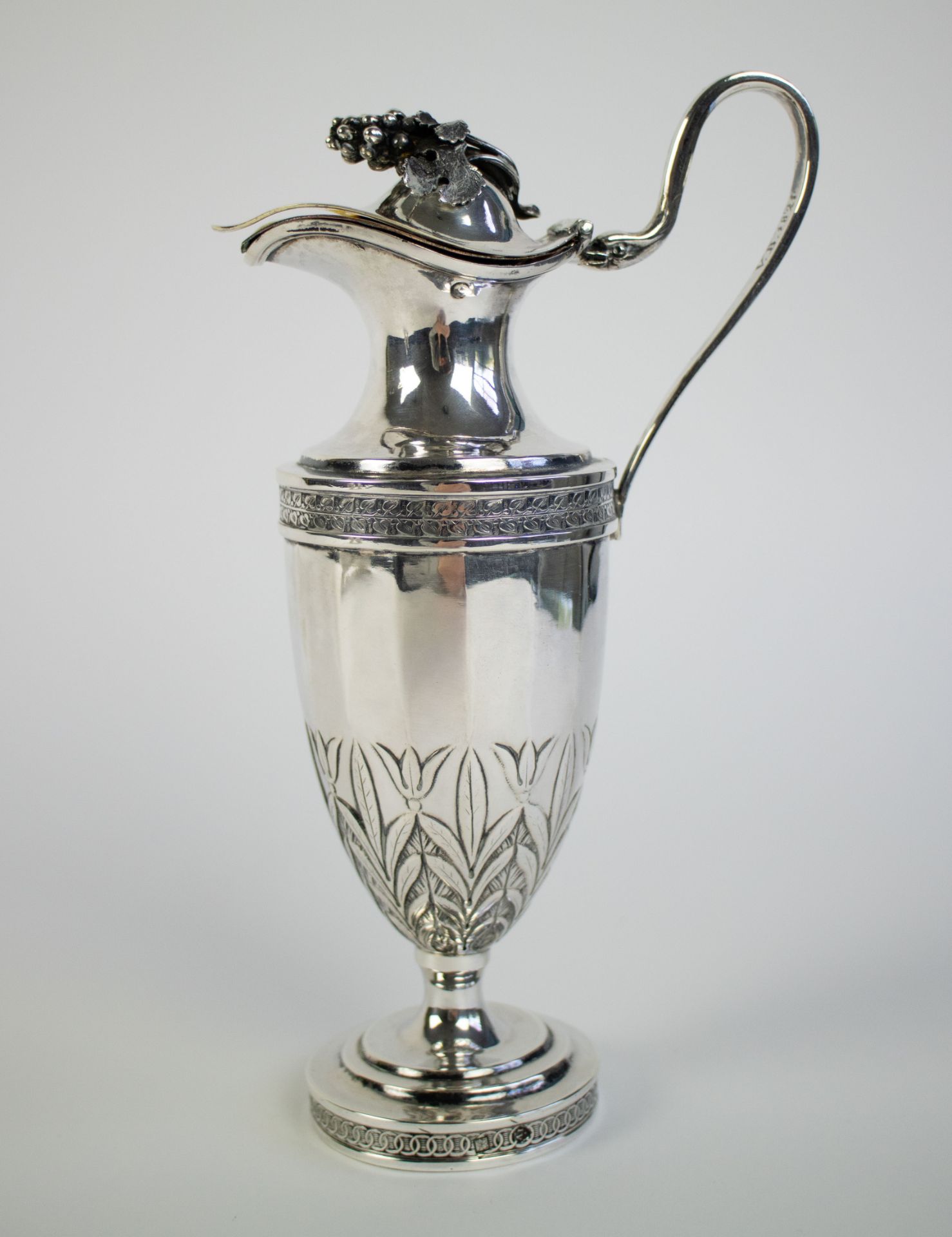 Empire silver vermeille oil jug