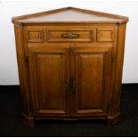 Oak corner cupboard