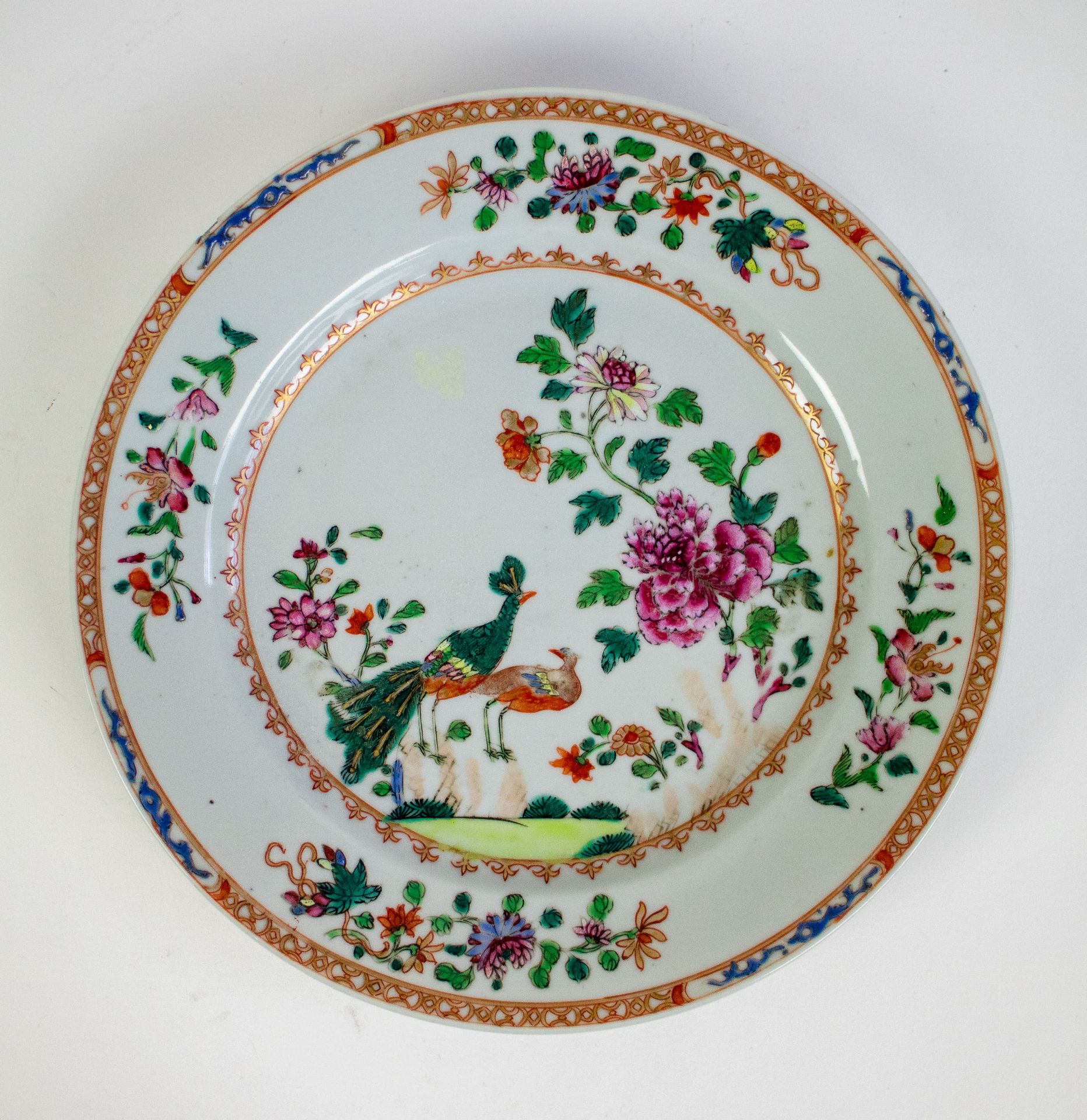 3 Famille rose Qianlong plates - Bild 2 aus 7