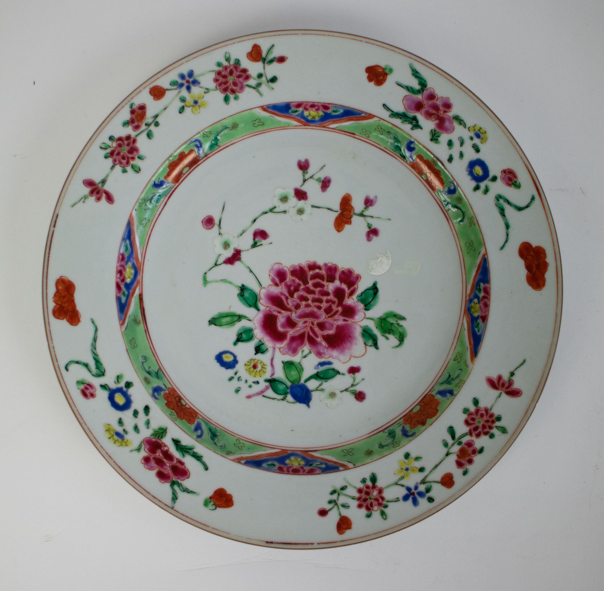 2 famille rose plates Qianlong - Bild 4 aus 5