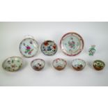 A lot with various 18thC Chinese porcelain