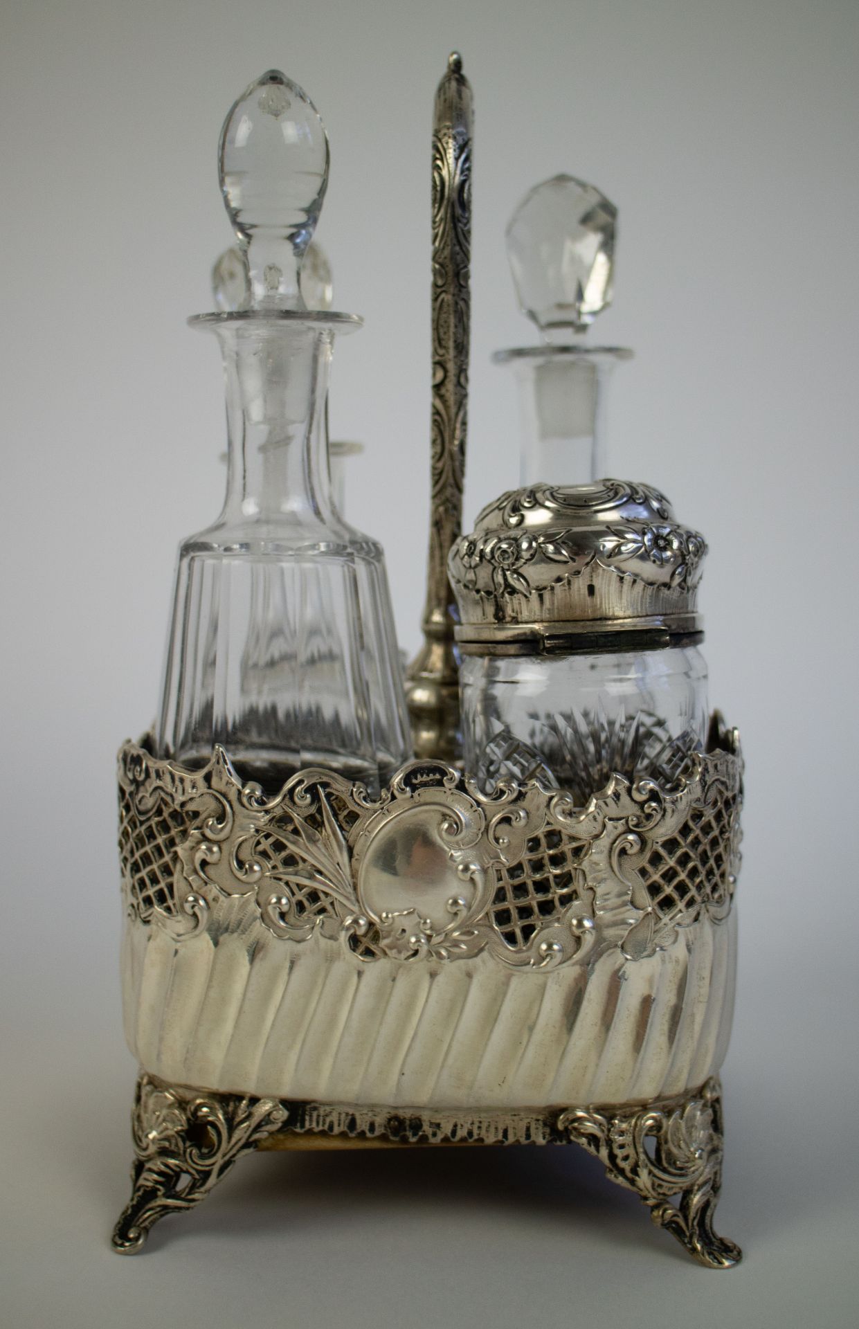 Silver oil and vinegar set French - Image 5 of 6