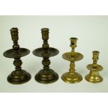 Disc candlesticks 17th and 19th century