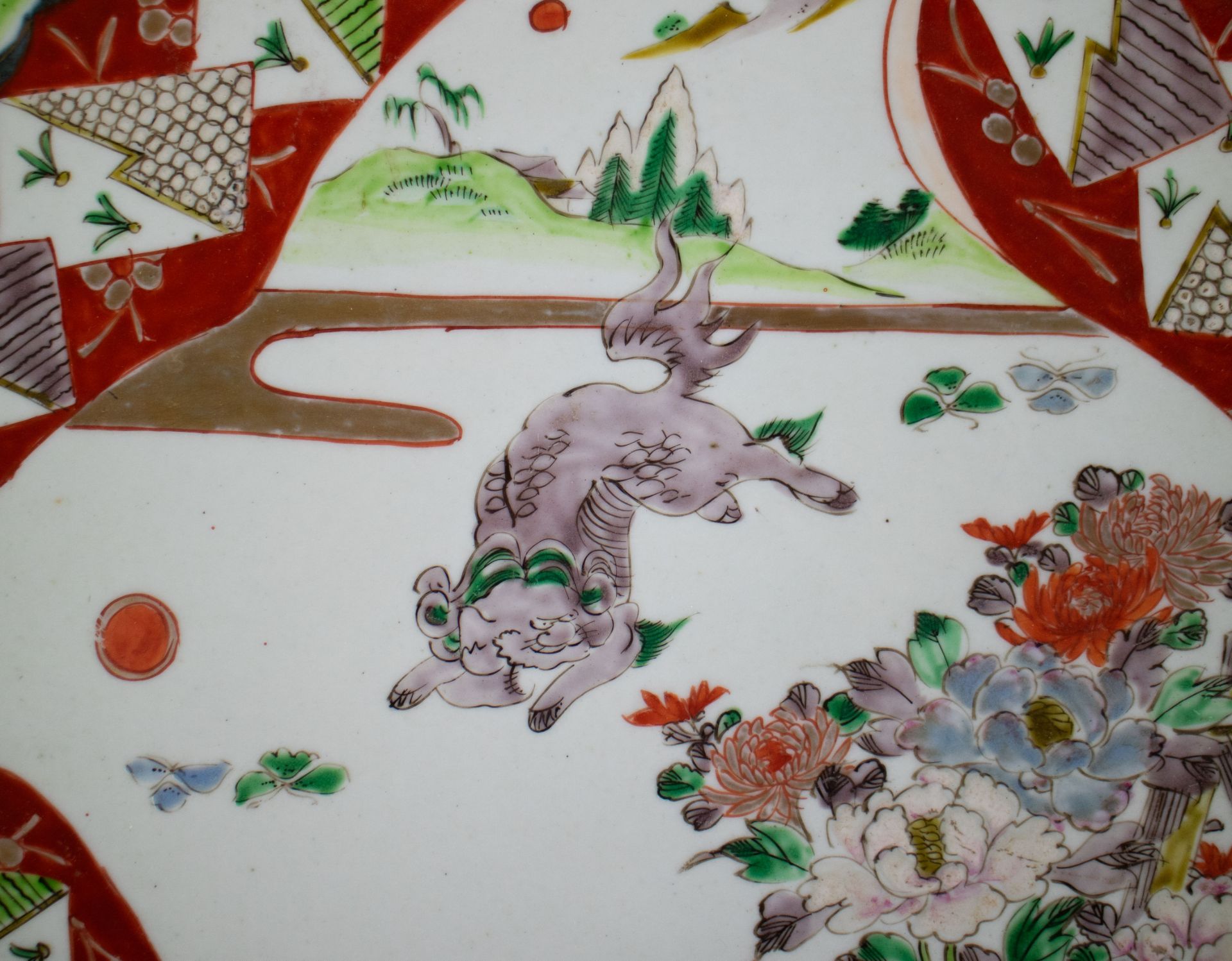 Large Japanese plate 19thC - Bild 2 aus 3