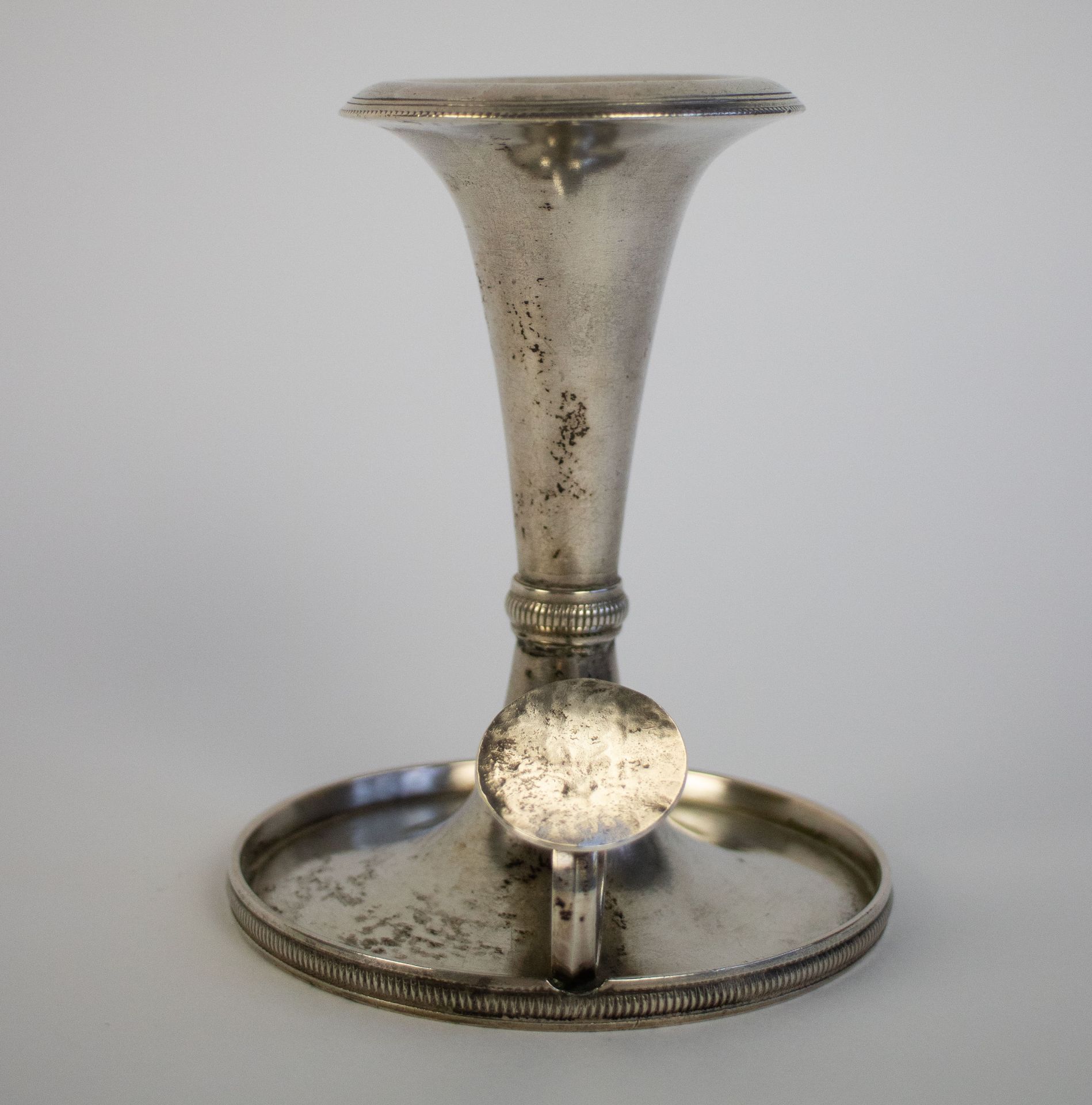 Silver candle holder mid 19thC - Image 2 of 6