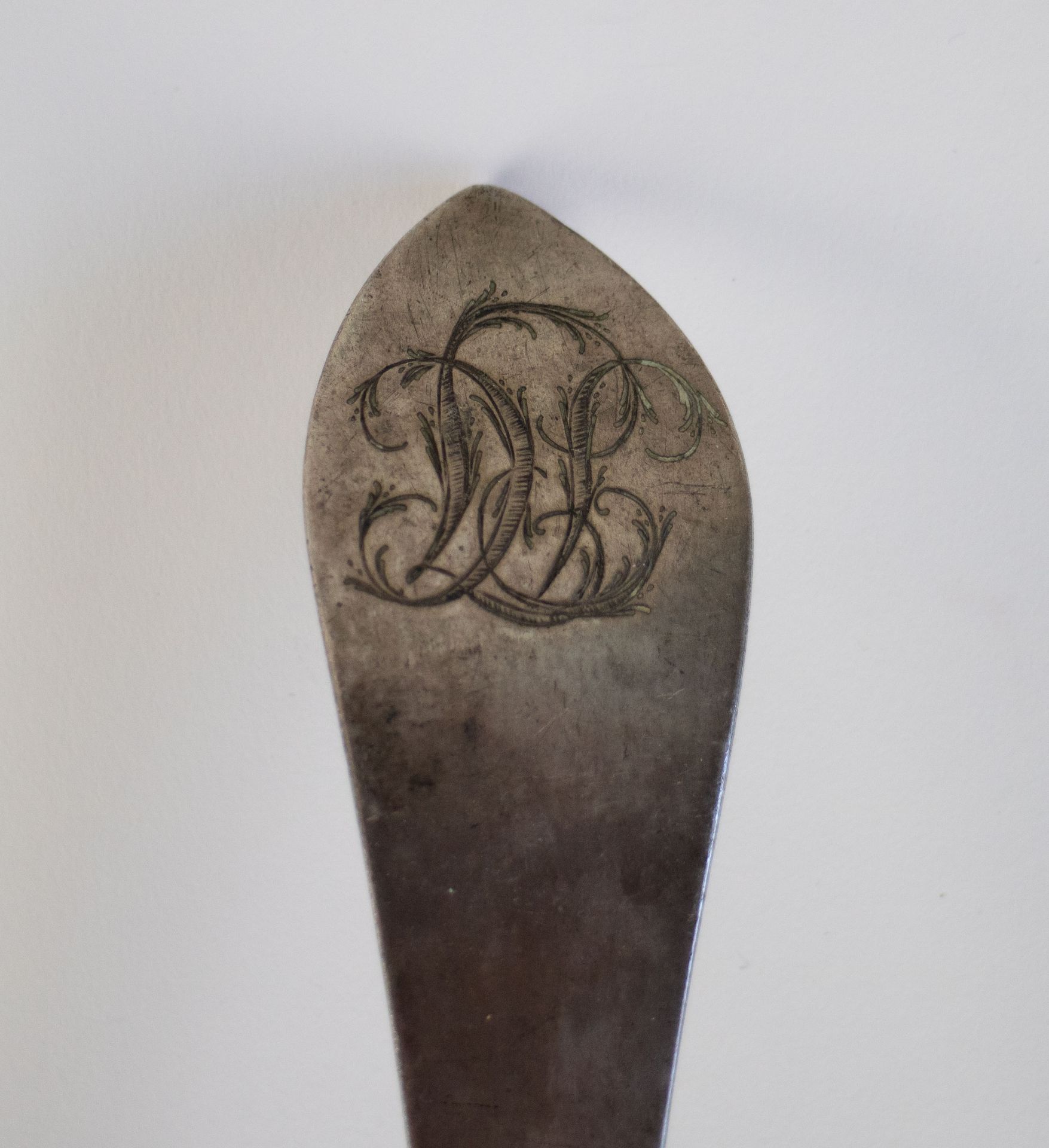 An early 19th C. Belgian silver soup ladle - Bild 3 aus 5
