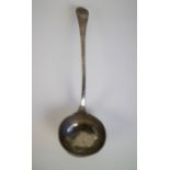 An early 19th C. Belgian silver soup ladle