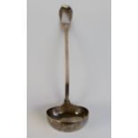 A Belgian silver soup ladle Ath