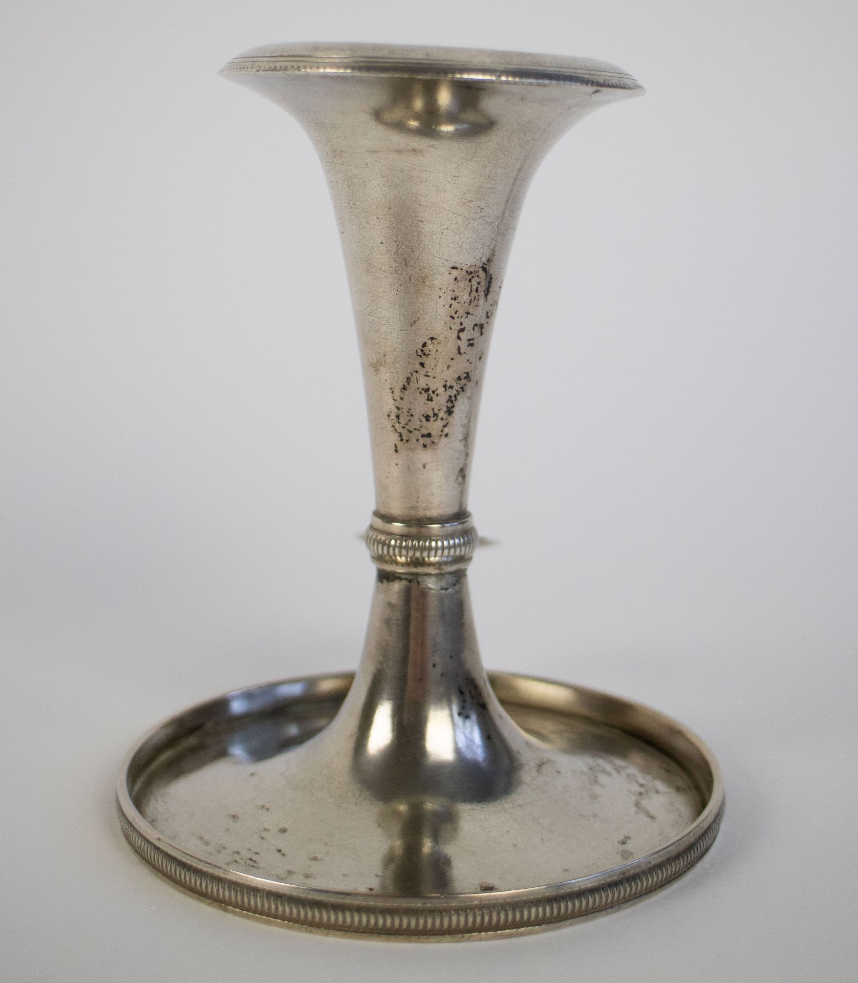 Silver candle holder mid 19thC - Image 4 of 6