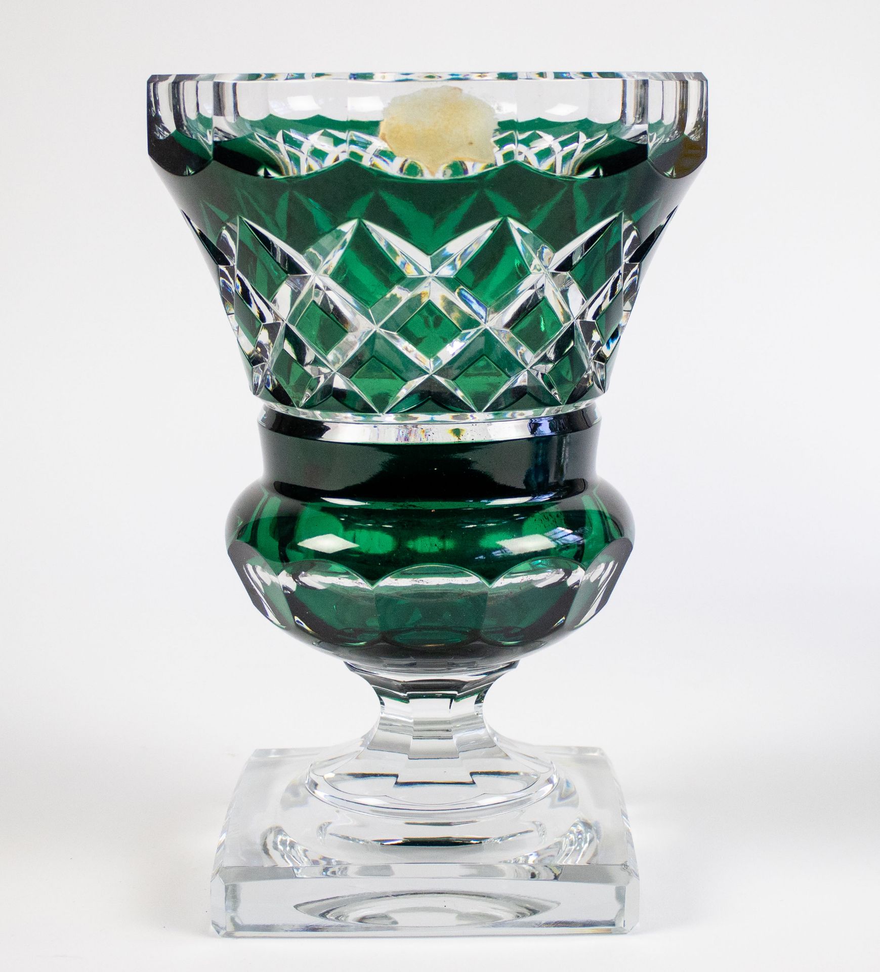 A green Val Saint Lambert vase - Bild 3 aus 6